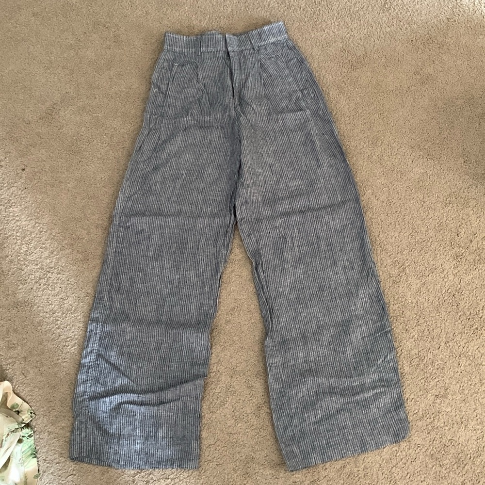 Everlane women’s linen drape pants striped